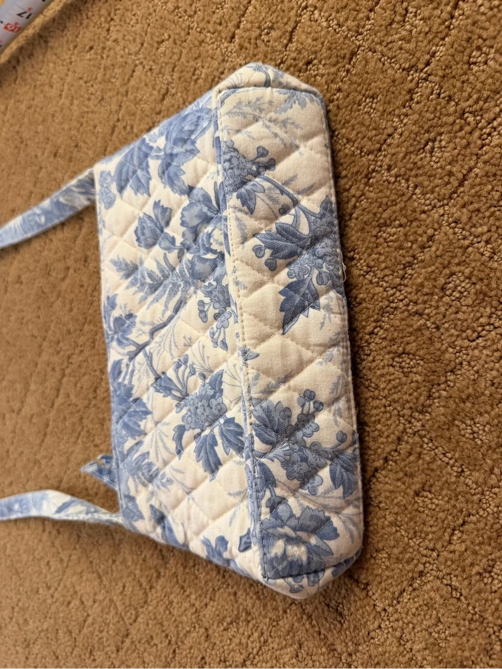 Vintage Vera Bradley Blue Toile Quilted Patchwork Shoulder Bag
